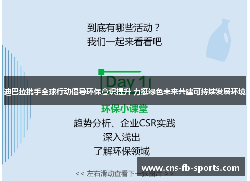 迪巴拉携手全球行动倡导环保意识提升 力挺绿色未来共建可持续发展环境
